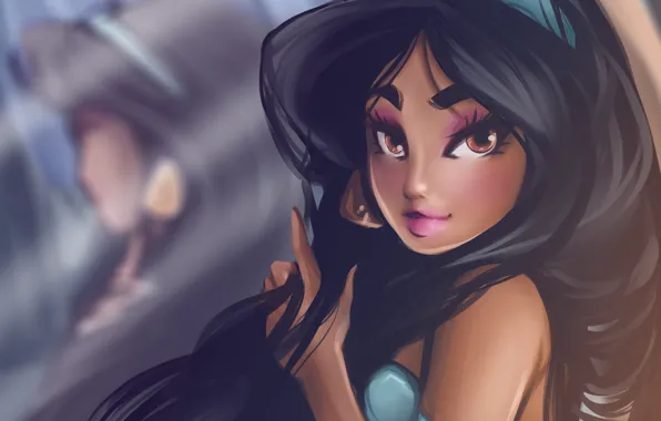Aladdin, Jasmine, by Kachumi