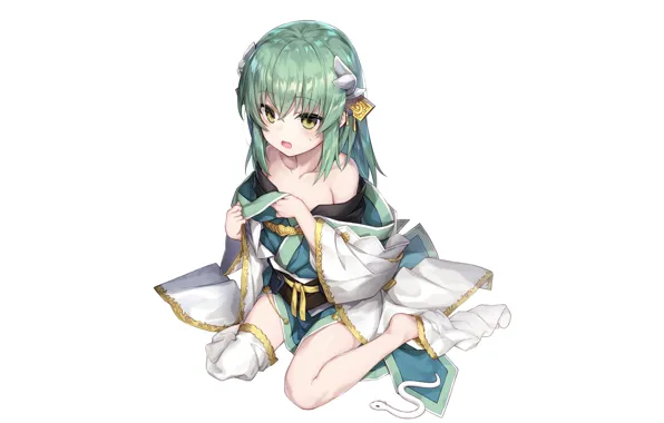White background, Girl, Sitting, Fate / Grand Order, katoroku