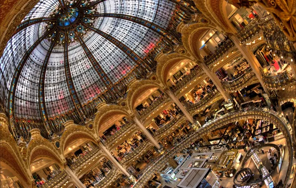 France, Paris, shop, Department store, Galeries Lafayette