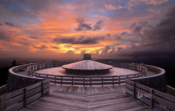 Picture the sky, clouds, sunset, USA, Observatory, Bald mountain, Georgia