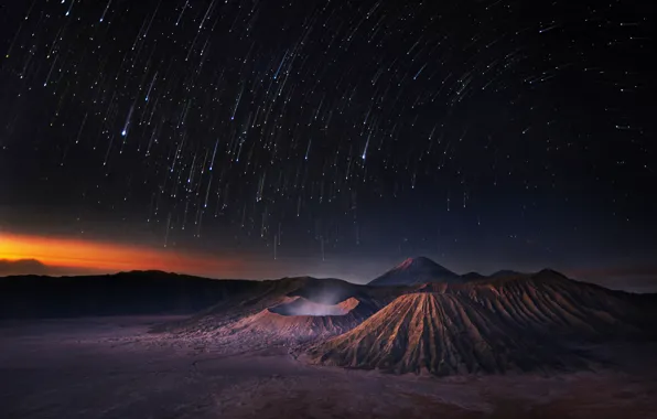 Picture the sky, space, stars, mountains, night, the universe, space, universe