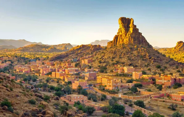 The city, rock, home, Morocco, Tafraout