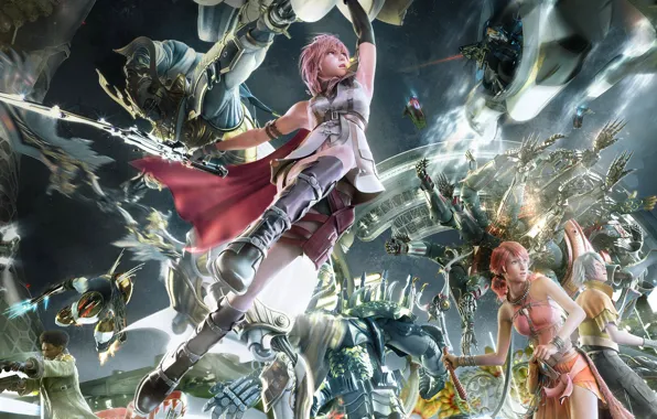 Lightning, Battle, Final Fantasy, Lightning