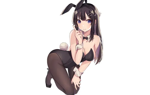 Girl, sexy, cleavage, long hair, legs, boobs, anime, beautiful