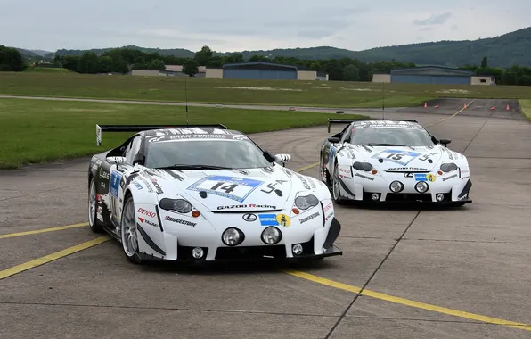 Picture grass, asphalt, Lexus, hangar, Car, Race, Lexus, cones