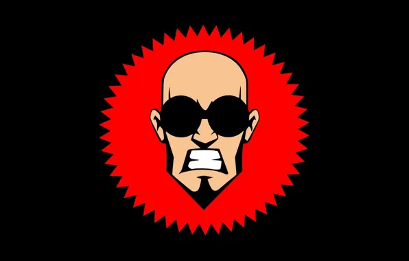 Minimalism, Glasses, Face, Red, Art, Art, Black, Steampunk