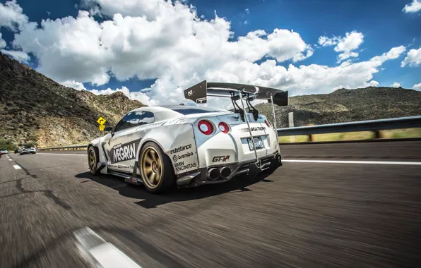 Car, tuning, nissan, in motion, tuning, gt-r