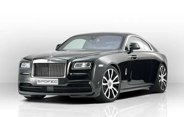 Picture Rolls-Royce, white background, rolls-Royce, Wraith, Wright, Spofec
