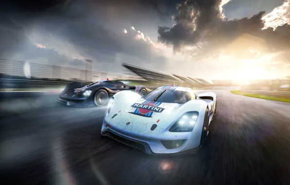 Picture Porsche, Car, Vision, Front, Racing, Martini