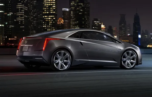 Night, coupe, track, machine, Cadillac, cadillac, elr