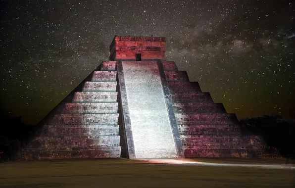 Picture Maya, pyramid, architecture, Mexico, Chichen Itza