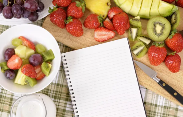 Berries, Notepad, fruit