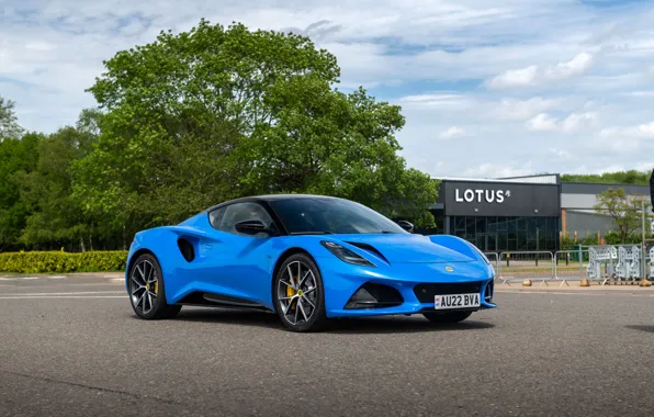 Picture Lotus, blue, front view, Emir, Lotus Emira First Edition