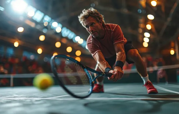The ball, Sport, Male, Tennis, Racket, Digital art, AI art, The Art of Artificial Intelligence