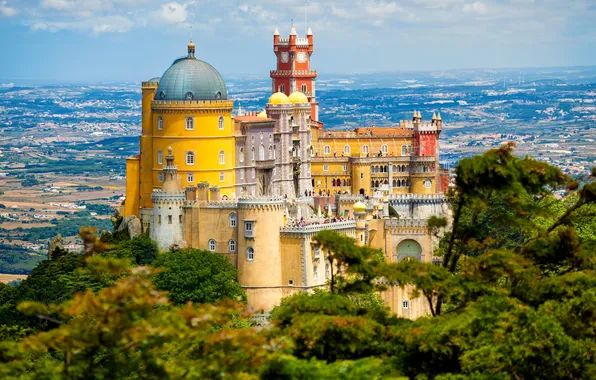 Landscape, Portugal, Palace, Pena, National Palace Sintra