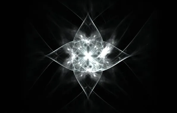 Picture line, pattern, glow, figure, fractal pattern