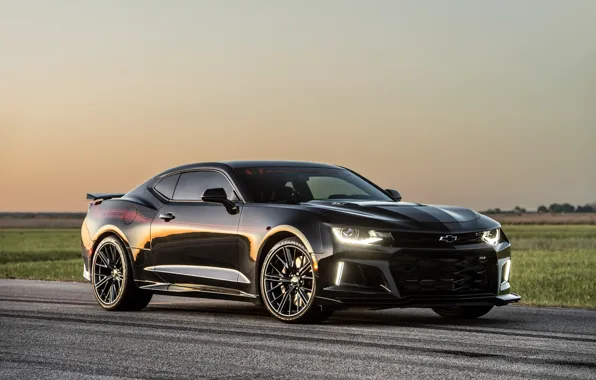 Chevrolet, Camaro, black, muscle car, Hennessey, Hennessey Chevrolet Camaro ZL1 The Exorcist