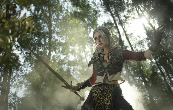 The Witcher, model, women, cosplay, video games, Cirilla Fiona Elen Riannon, women outdoors, video game …