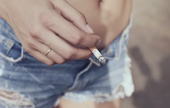 Background, hand, cigarette