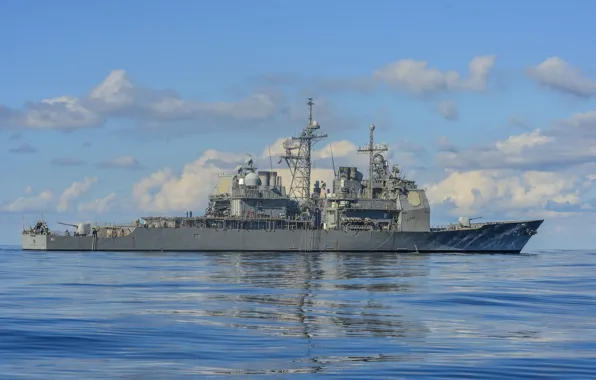 Picture cruiser, rocket, type, (CG-61), "Ticonderoga", USS Monterey