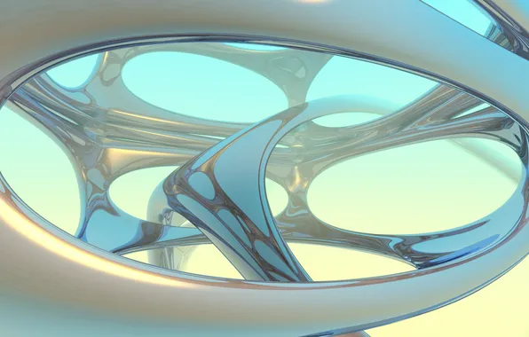 Wallpaper, fantasy, abstraction, form, curve, surrealism, scifi, blender3d