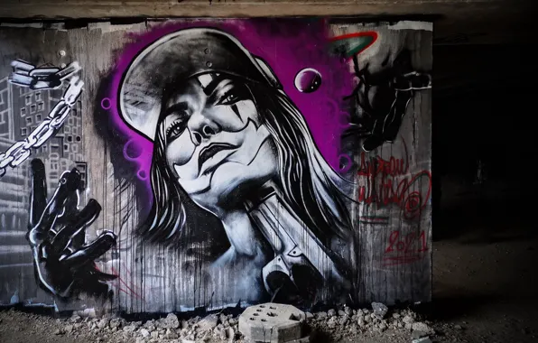 Picture wall, graffiti, art