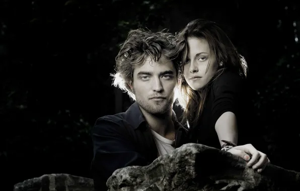 Picture pair, Kristen Stewart, twilight, Robert Pattinson, actors