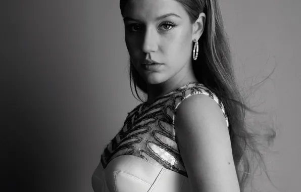 Look, actress, black and white, Adele Exarchopoulos