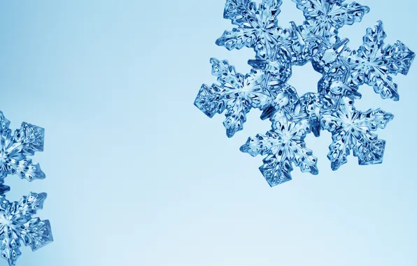 Ice, crystal, blue, Shine, snowflake