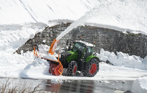 Snow, tractor, cleaning, snow removal equipment