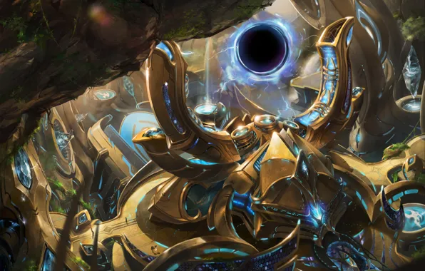 Picture the portal, starcraft, the gates, StarCraft, strategy, protoss, call, protos