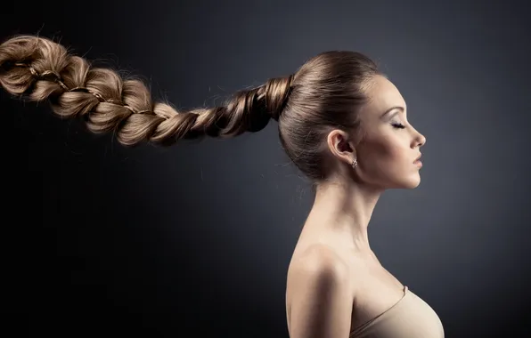 Woman, hair, braids