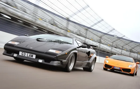 Lamborghini, Gallardo, the front, supercars, Countach