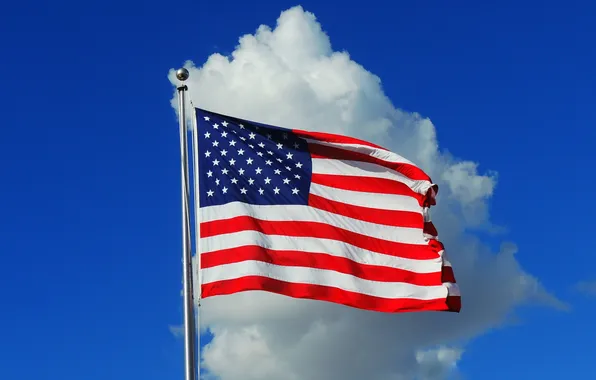 Picture the sky, flag, USA
