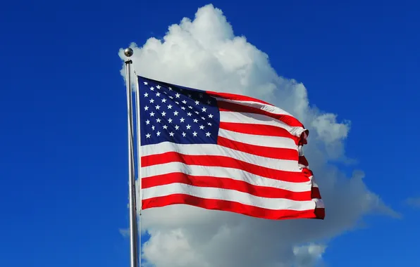 The sky, flag, USA