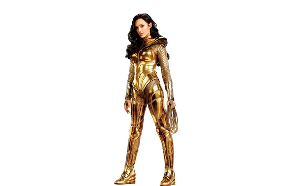 Brunette, costume, white background, beauty, Wonder Woman, poster, comic, DC Comics
