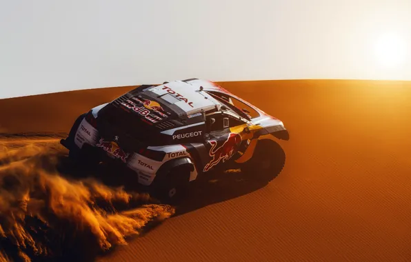 Sunset, The sun, Sand, Auto, Sport, Machine, Speed, Race