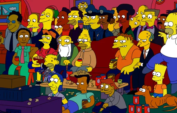 Cartoon, the simpsons, Springfield