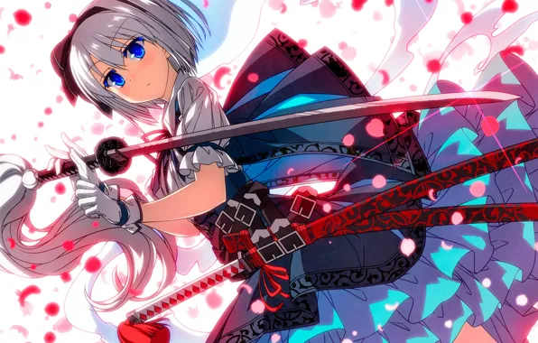 Look, girl, sword, TouHou, Touhou, Touhou