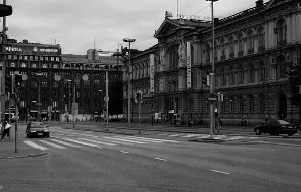 Picture movement, traffic light, crossroads, Helsinki