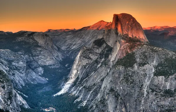 Landscape, mountains, panorama, Yosemite National Park