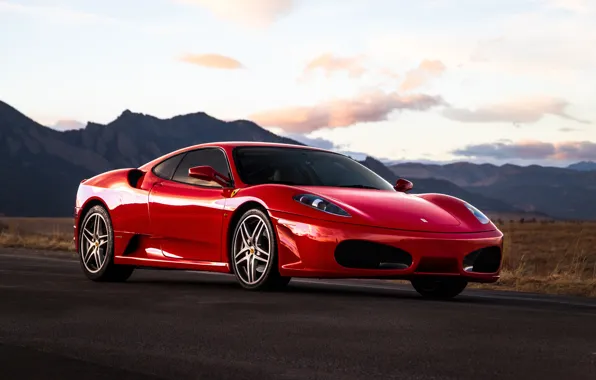 Red, supercar, Ferrari F430, sports car