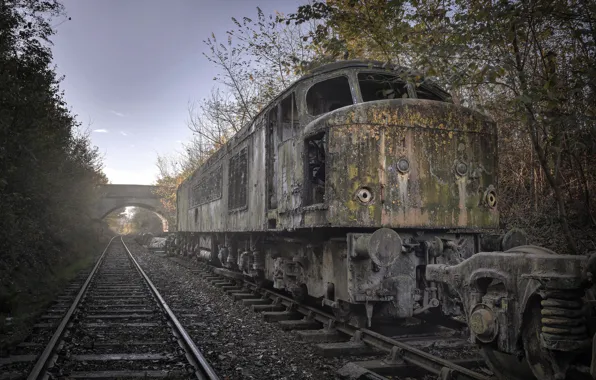 Background, railroad, locomotive