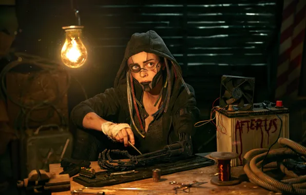 Female, cyborg, arms, Paryshkiv Sergey
