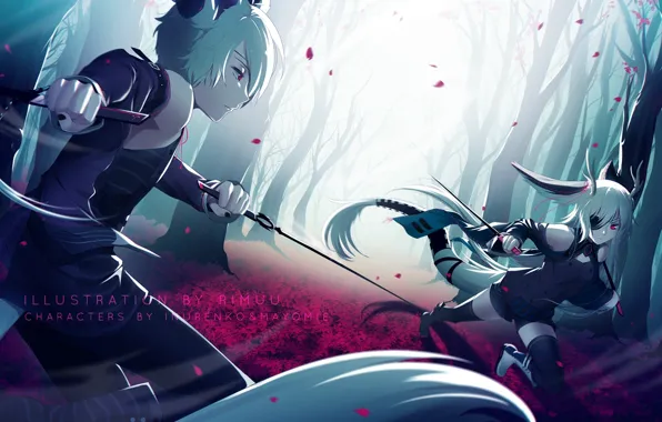 Picture weapons, anime, girl, art, guy