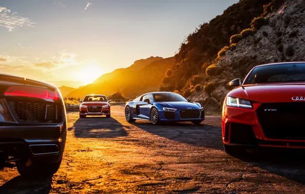 Picture Audi R8, Audi TT RS, Audi RS 3