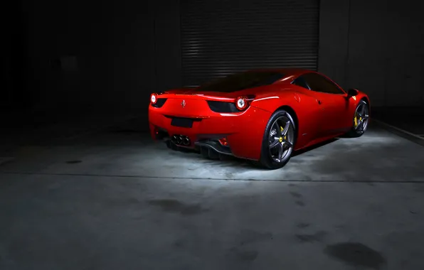 Red, reflection, red, ferrari, Ferrari, 458 italia, back, Beaton