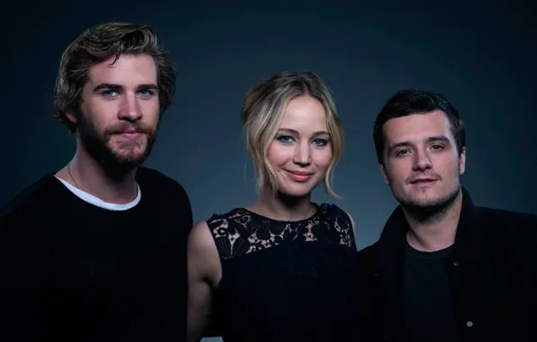 Picture Jennifer Lawrence, The hunger games, The Hunger Games, Josh Hutcherson, Liam Hemsworth, the main role