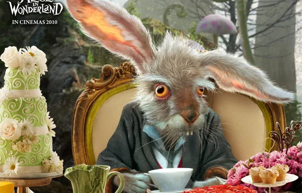 Picture rabbit, Alice in Wonderland, feast