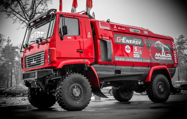 Red, Sport, Truck, Rally, Dakar, Dakar, Rally, MAZ